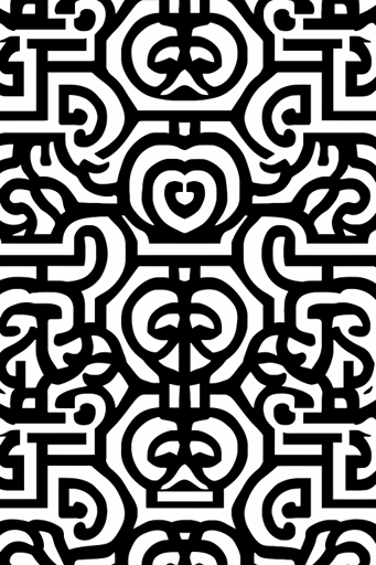 svg, vector, black and white, greek chinese pattern