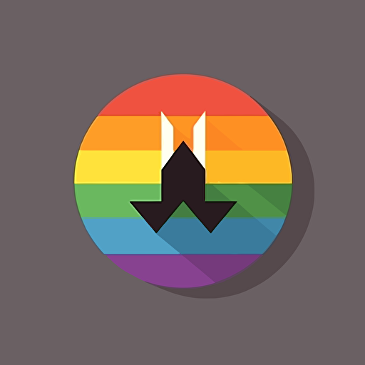 gay supremacist flag, vector flat logo