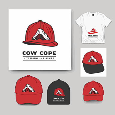 Create a modern vector logo for a construction company and include only a red hard hat and company name. Company name is 'You're Covered". rugged style. simple white background.