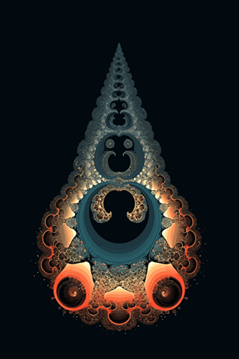 mandelbroth fractal, minimalistic vector,