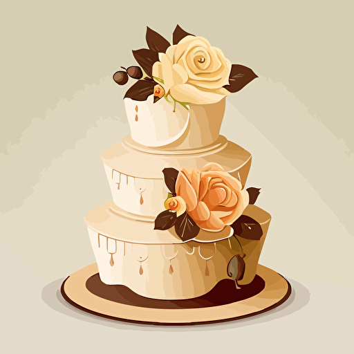 vector wedding cake
