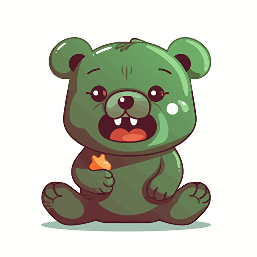 What do you call a bear with no teeth? A gummy bear, vector,