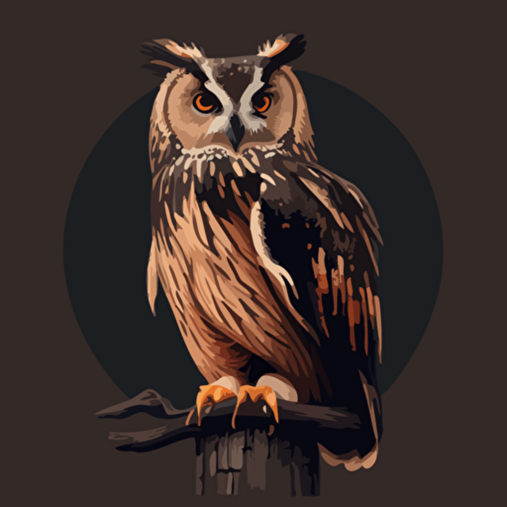a vector image of an owl