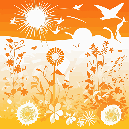 undetailed summer stencils, vector art