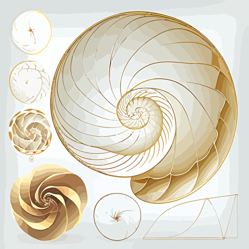golden ratio, vector, white background
