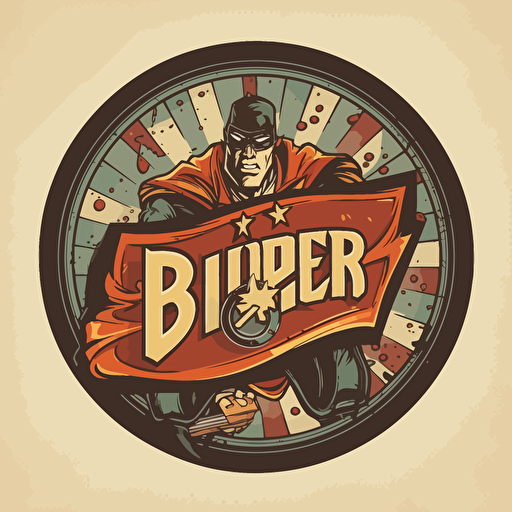 high resolution vector logo of a super hero name badge for a rock band.