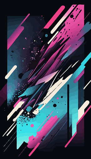 abstract minimalistic flat vector design background, purple, pink, light blue, white, black colors, black and dark main color, overlayed with some noise