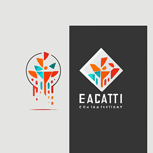 Logo design that incorporates art elements and a laboratory Vector, 2d, minimalistic. Company logo FLAT