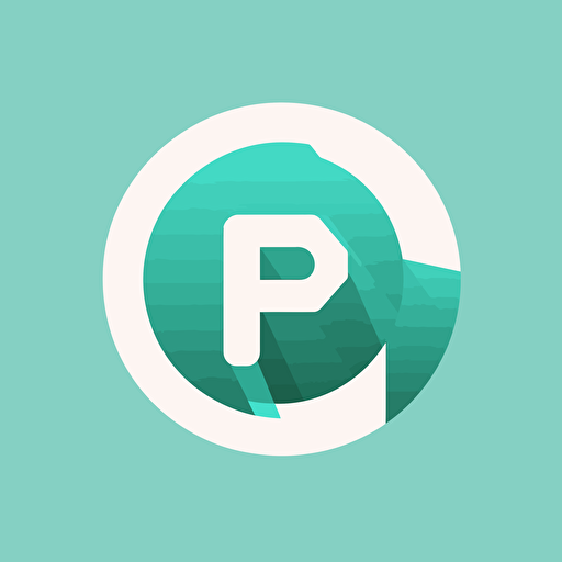 simple vector logo of a circle with letters E and P, 2 colors, vector