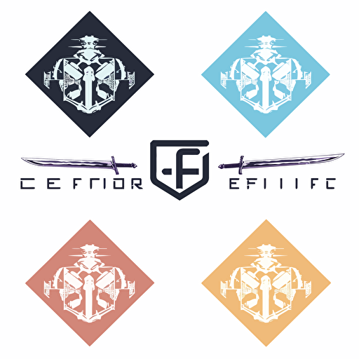 simple vector logo design, icon, crypto coin, coin forge, letters "CF", flat 2D, minimal,