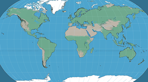 vector, animated, world map, robinson projection, simplified