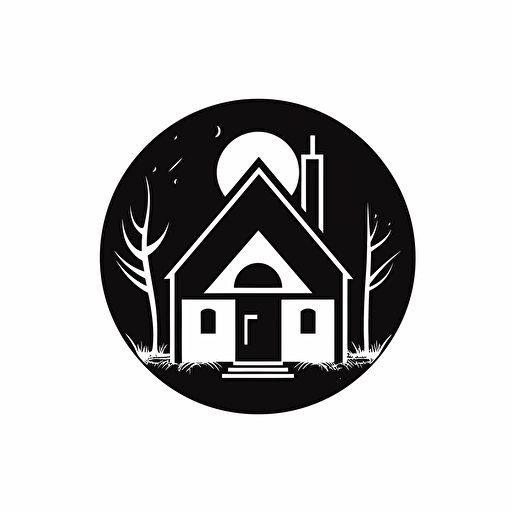 Logo house black and white modern vectorized simple logo