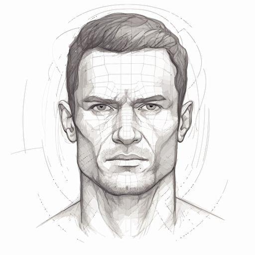 vector image, shading of a persons head and face, detailed. Make it a young adult. Nothing else.