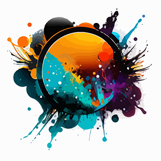 colorful vector art, the multiverse,logo