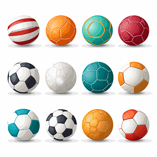 generic ball sports vector, white background