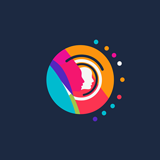 colorful, beautiful, minimal, flat, vector and clean logo for a digital video colorist
