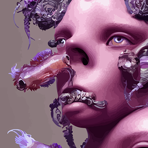 goddess princess face close portrait ram skull abstract 3d composition jellyfish phoenix head nautilus orchid skull betta fish bioluminiscent creatures intricate artwork tooth wu wlop beeple octane render trending artstation greg rutkowski coherent symmetrical artwork cinematic hyper realism high detail octane render 8k
