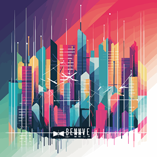 travel style poster of melbourne, vector art, abstract