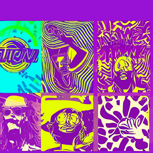 opening titles graphics 90s vector graphics typography bright colourful blue yellow pink purple trending pinterest