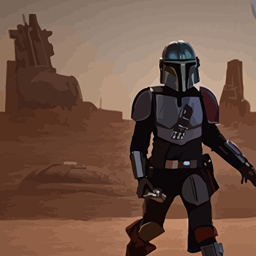 angle beautiful body shot film mandalorian night science fiction post apocalyptic mos eisley city tattooine explosions volumetric lighting dust smoke fire action pose low angle hard surface modeling lens flare j j abrams gilbert taylor george lucas zbrush unreal blender redshift 3d model 8k