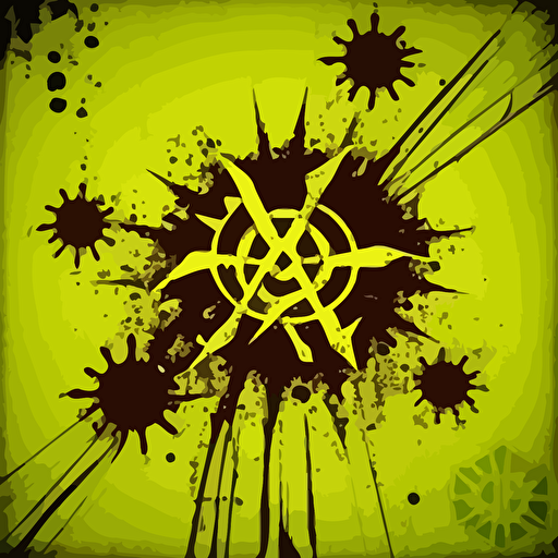 a bunch of biohazard symbols spray painted, for a background, vector style