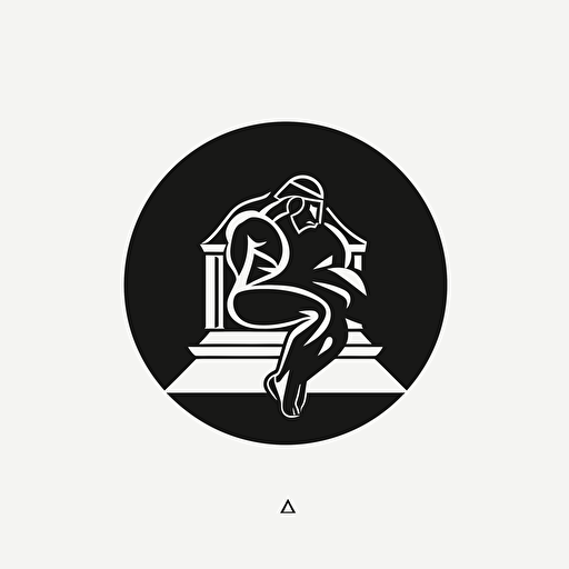 TYPE OF LOGO: Pictorial mark | EMOTION: Cool | SYMBOL: greek architecture | COLOUR PALETTE: Black and white | COMPOSITION: Symetrical | BUSINESS: a bodybuilding clothing brand | TAGS: Minimalistic, modern, youthful, trendy, raw, professional, vector | Transparent background |