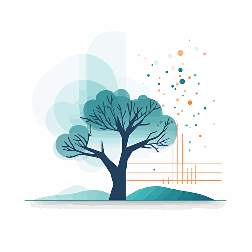 design a minimalist vector logo for a company specializing in environmental impact data visualization