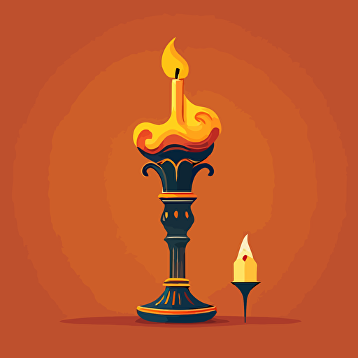 buring fat candle stick, logo,vector illustrated, flat design