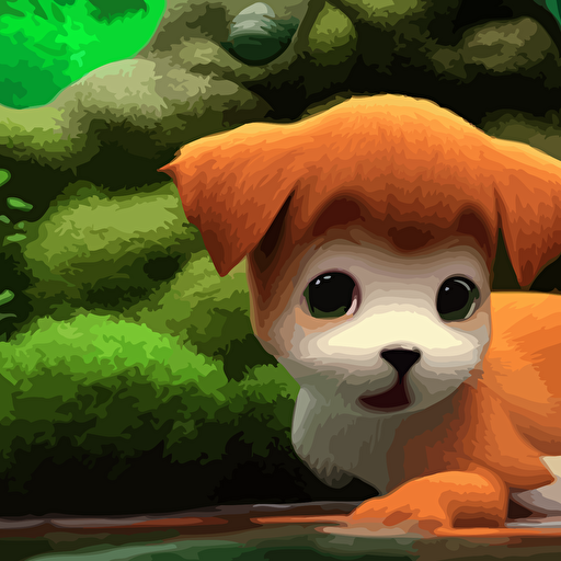 manga cover portrait extremely cute adorable beautiful curious puppy peering vibrant aquarium 3d render diorama hayao miyazaki official studio ghibli color graflex macro photograph pixiv daz studio 3d