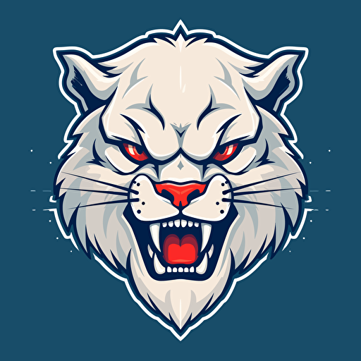a mascot logo of a saber, simple, vector ,no shading detail