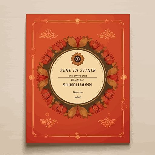 minimalist vector telugu wedding invitation template