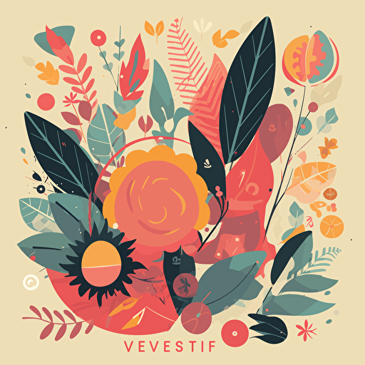vector shapes, vectorart, positive vibes, floral elements