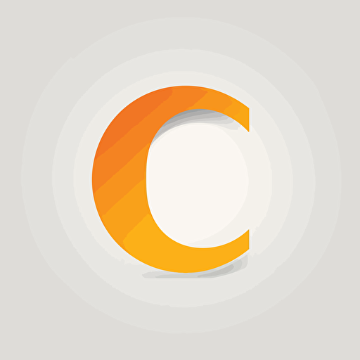 Simple logo design of letters “c”, flat 2D, vector, company logo