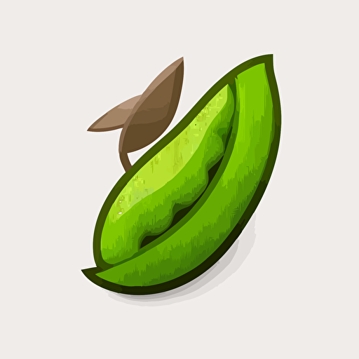 edamame bean, vector icon, simple, green