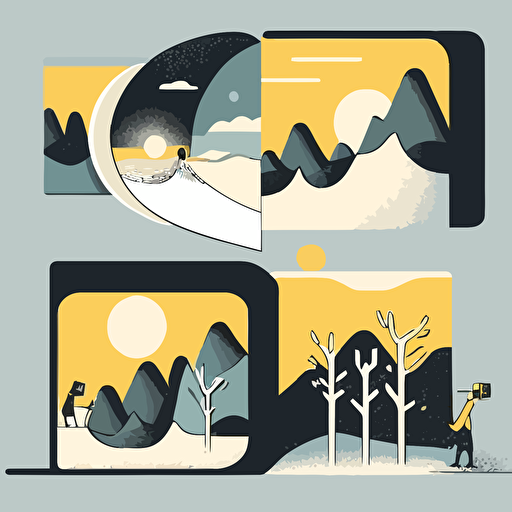 Adaptive images in web illustration vector simple minimal