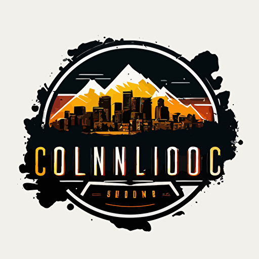 colorado skyline logo, simple, vector