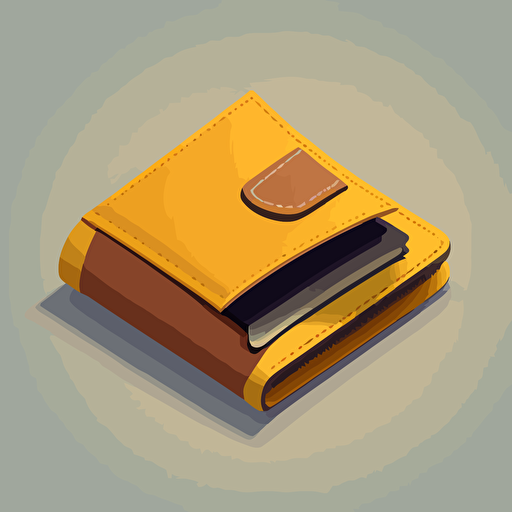 a wallet vector illustration style, minimalist