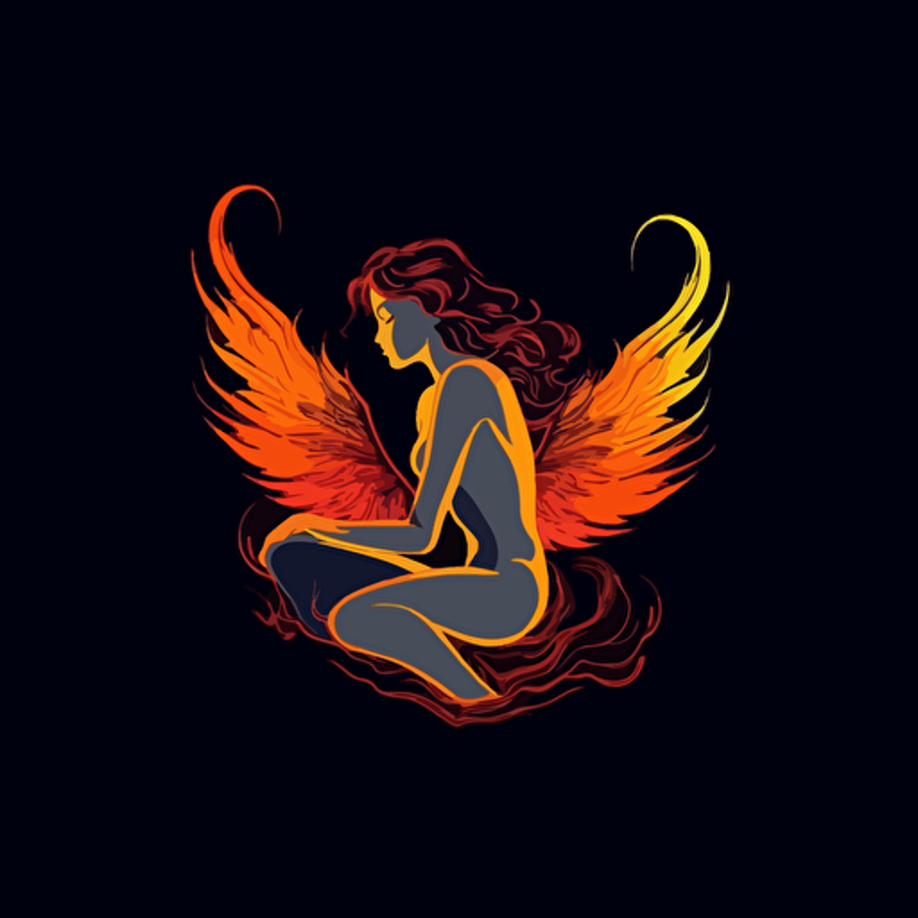 Logo female angel shushing in a sexy way, Night Club vector logo, v ector logo, vector art