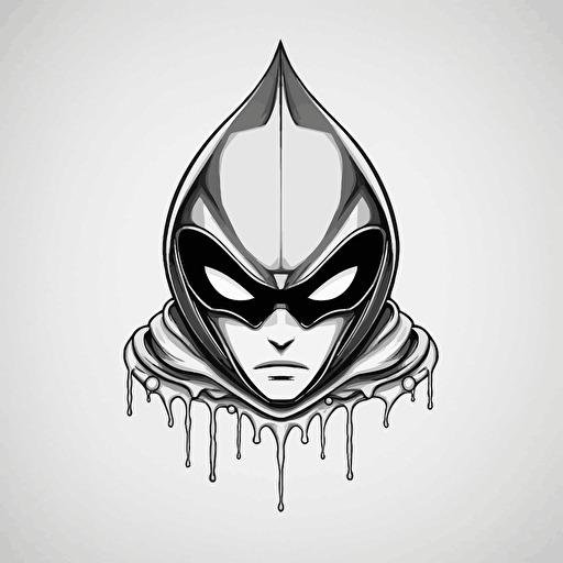 a water drop superhero bust, digital illustration, minimalism, concept art, vector draw, revenge, black and white, coloring page, outline only, powefull