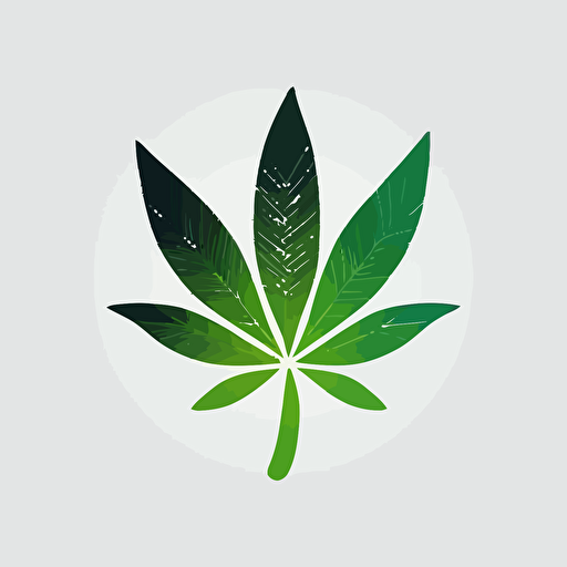 marijuana leaf icon, simple, vector art style