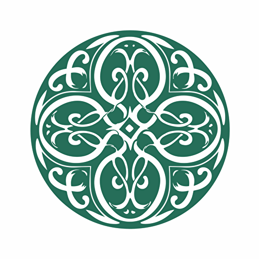 a simple vector one color celtic shamrock symbol