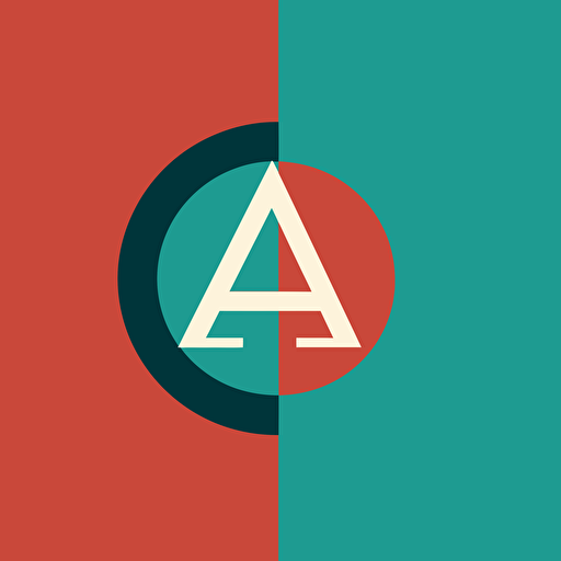 Create a lettermark of letters A and L, logo 3 colors, modern font, vector, simple, geometric details, by Paul Rand