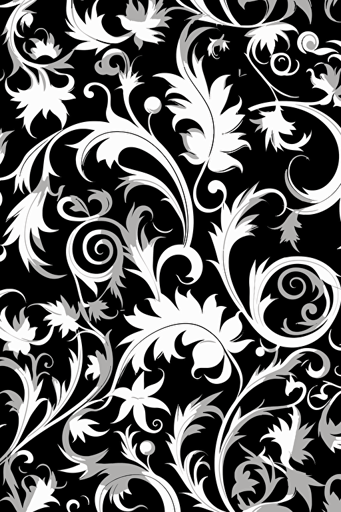 black and white artistic forging pattern, vector
