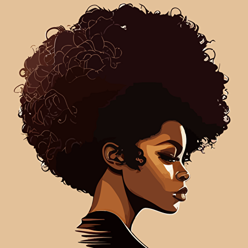 vector black women with afro