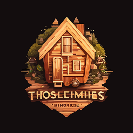 vector Logo for a manufacturer of tinyhouses Made Out of Wood