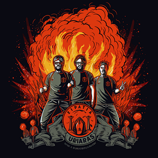 football ultras burning flares vector art