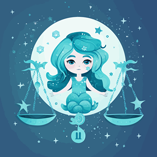 illustration, vector, child, zodiac, sign, libra, azure, 6144x6144