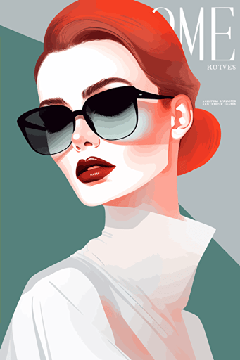 stunning vector art, fashion magazine cover white, minimalism,