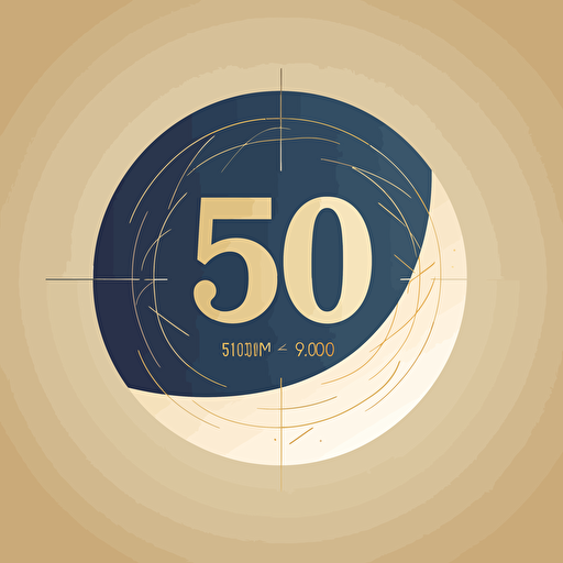 50 years aniversary logo, tile store, minimalistic, vector, modern
