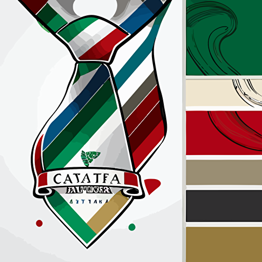vector clothing logo in the form of a tie, usa italian concept, the brand is called crayatta